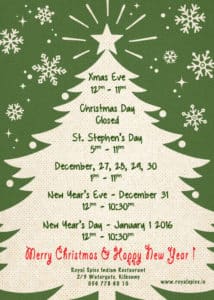 Christmas Opening Hours Christmas Opening Hours